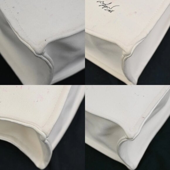 CHANEL CC Logo Cruise Line Miami Shoulder Tote Bag Canvas White - Picture 16 of 16